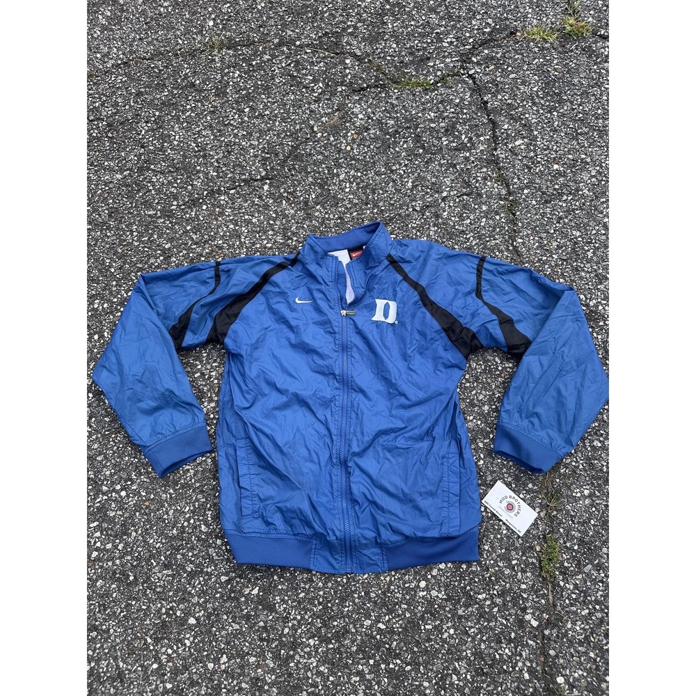 Duke Blue Devils Jacket Boys XL Blue NCAA Football Nike Windbreaker Zip Up